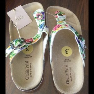Giulia Palai Girl Italian Floral Sandals